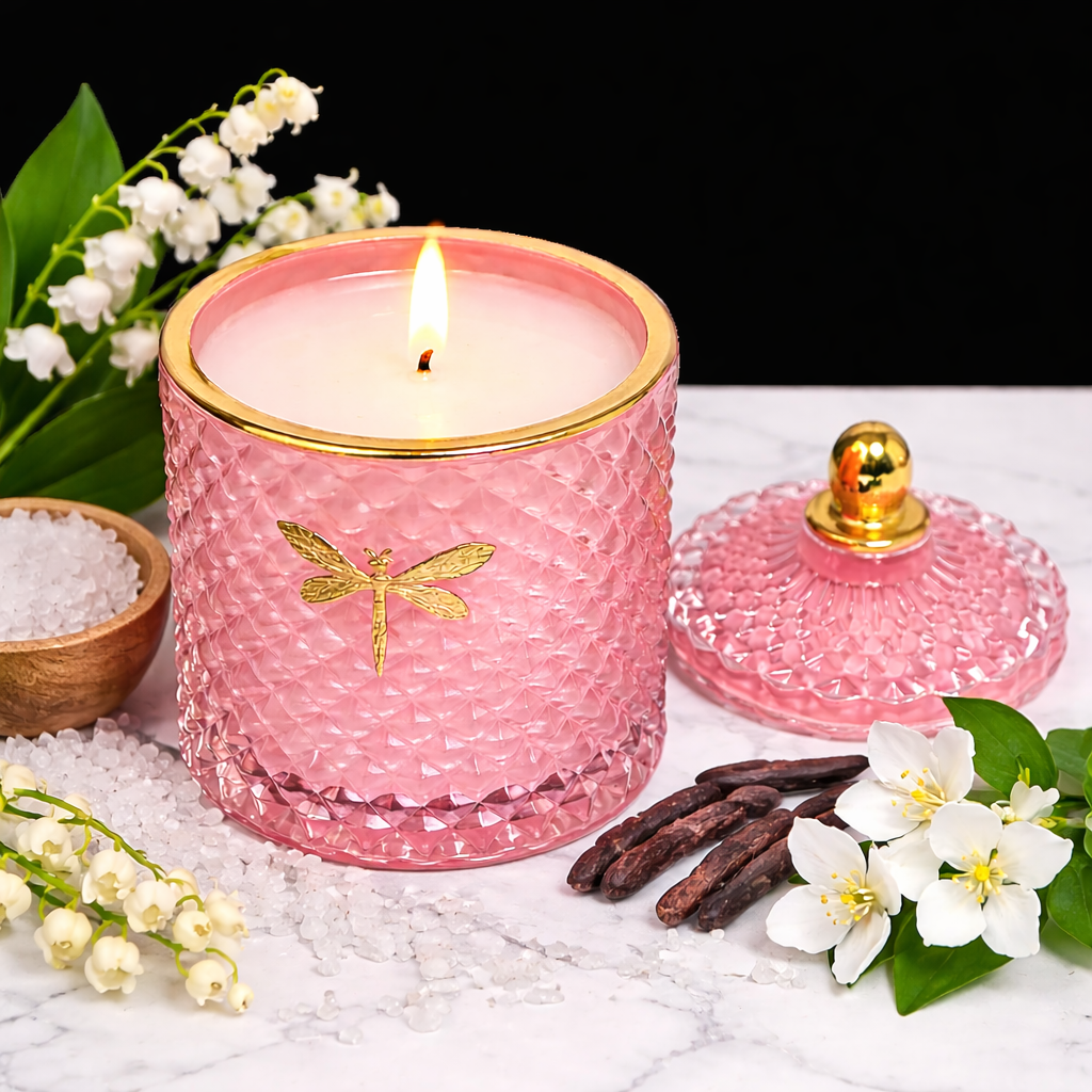 Dragonfly Bella Candle, Sea Salt Orchid