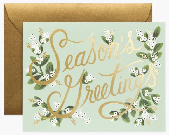 Mistletoe Season's Greetings Card