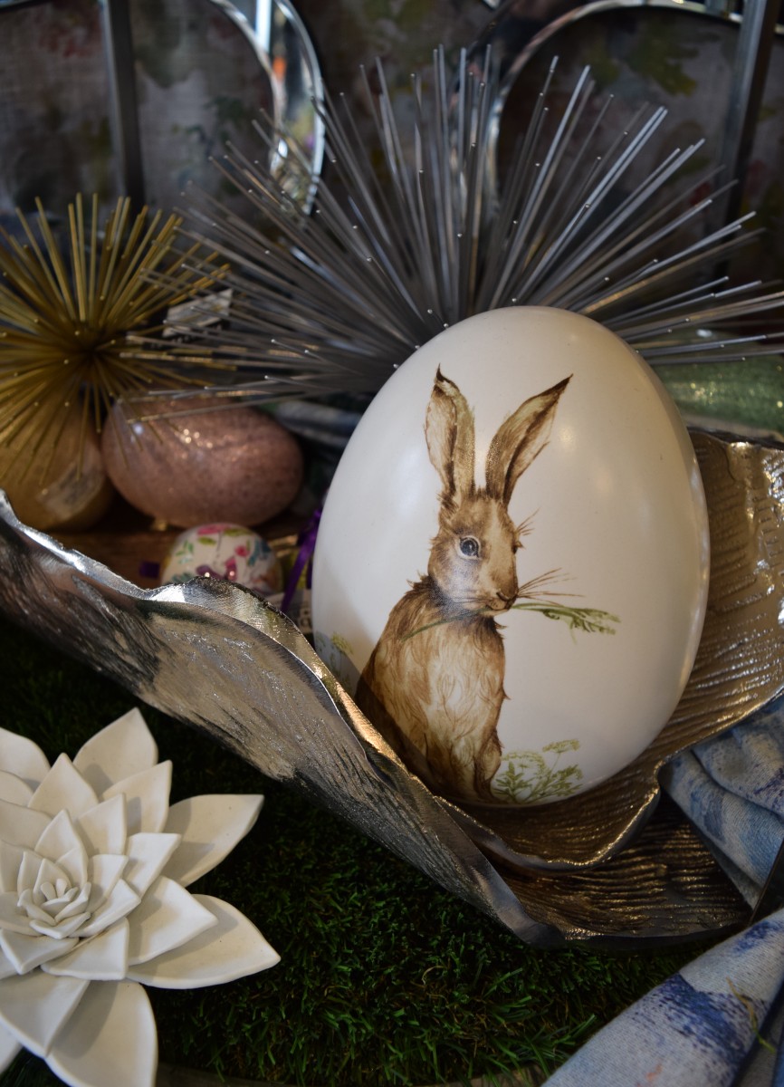 Vintage Bunny Egg 4.5" - Image 3