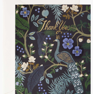 Peacock Thank You Card