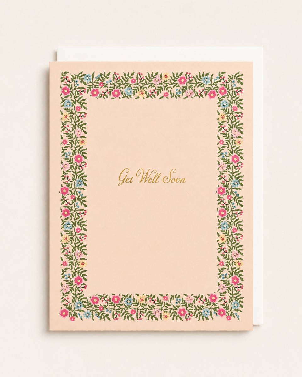 Delicate Blooms Get Well Card
