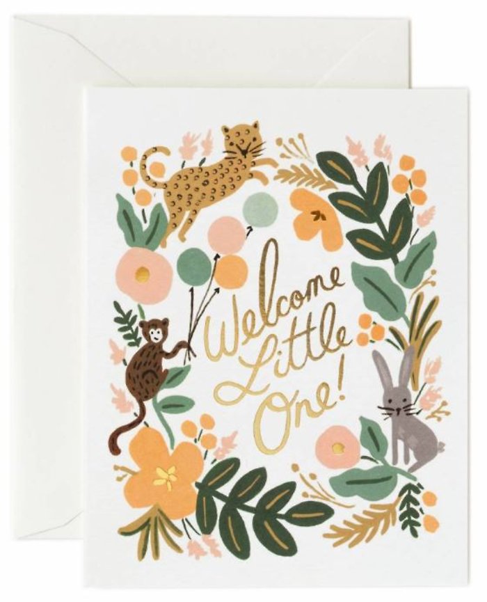 Menagerie Baby Card