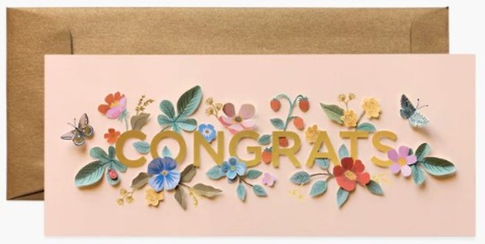 Cut Paper Congrats Card