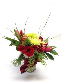 Red Moire Bouquet