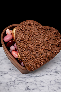 Milk Chocolate Floral Heart Box