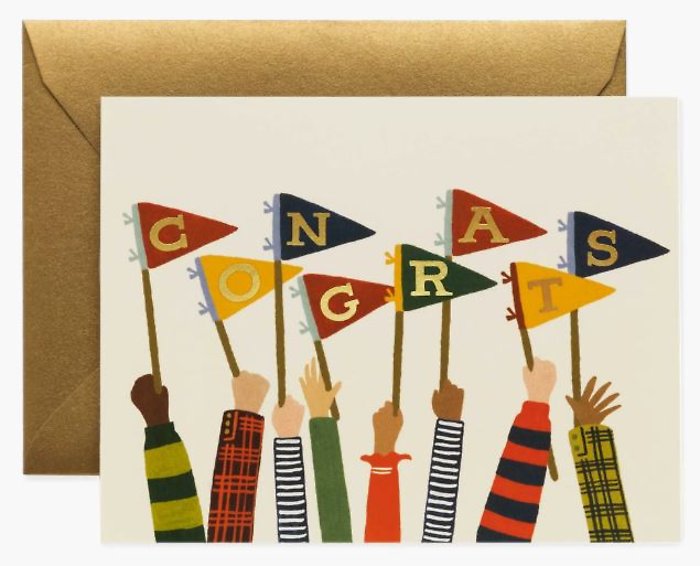 Congrats Pennants Card