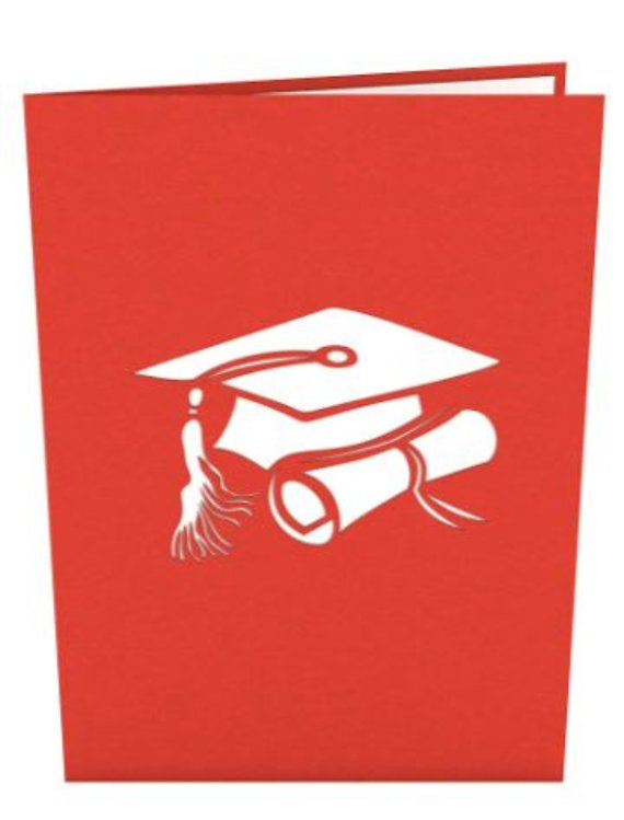 Graduation Hats Red Card