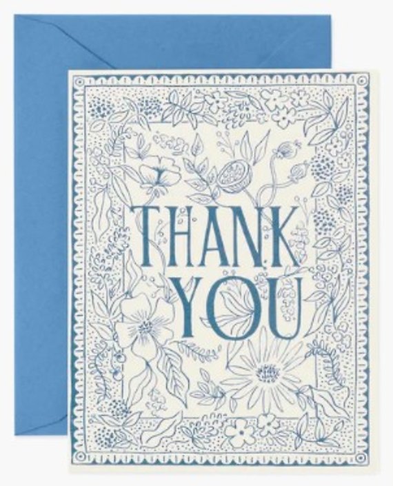 Delft Thank You Card