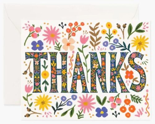 Floral Thanks Card