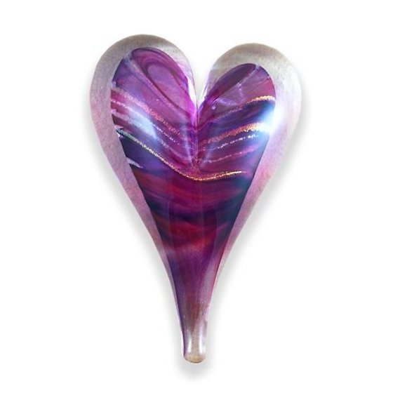 3\" Glass Heart by Luke Adams