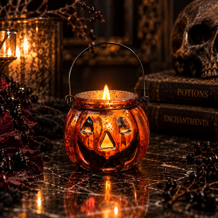 Pumpkin Spice Jack-O’-Lantern Candle