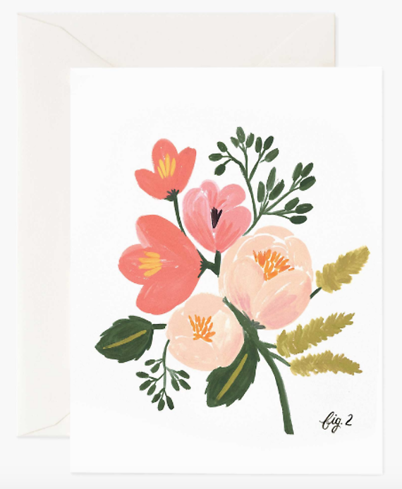 Peony Pink Floral Card