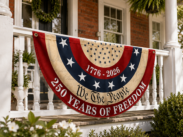 Large Vintage We The People Bunting