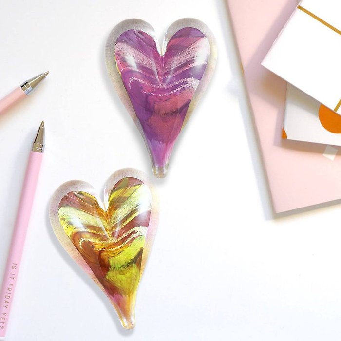 5\" Glass Heart by Luke Adams