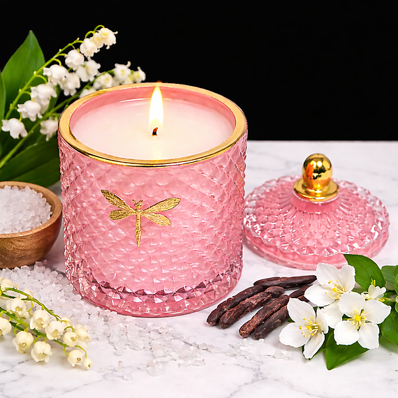 Dragonfly Bella Candle, Sea Salt Orchid