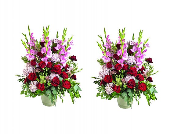 Pair - Med. Anniversary Florals