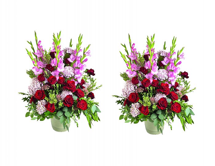 Pair - Med. Anniversary Florals