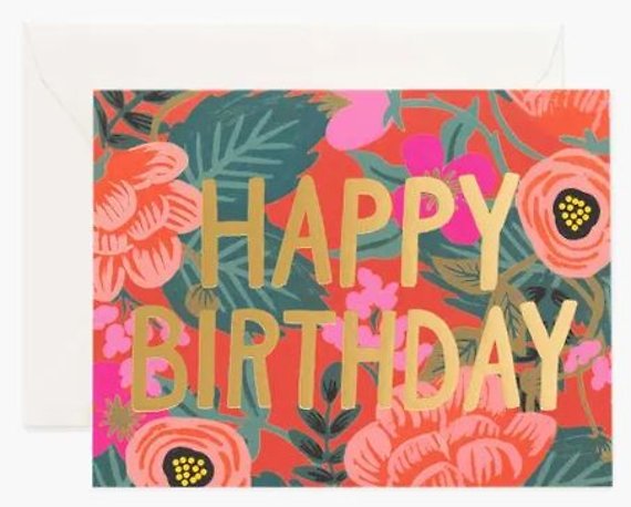Poppy Birthday Card