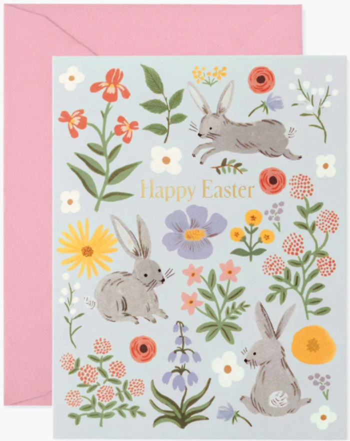 Easter Bunny Fields Greeting Card