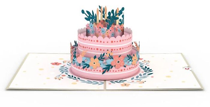 Floral Birthday Cake LovePop Card