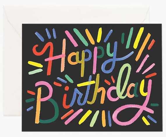 Fireworks Birthday Card