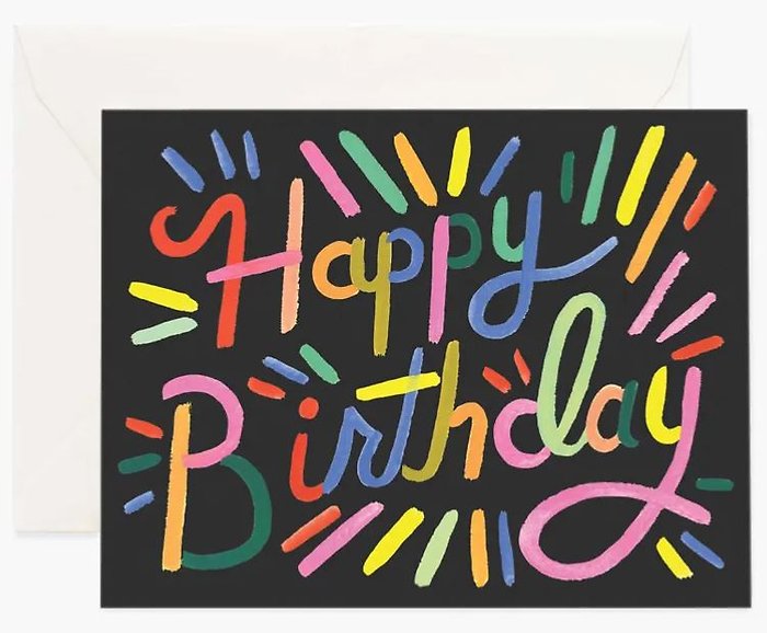 Fireworks Birthday Card