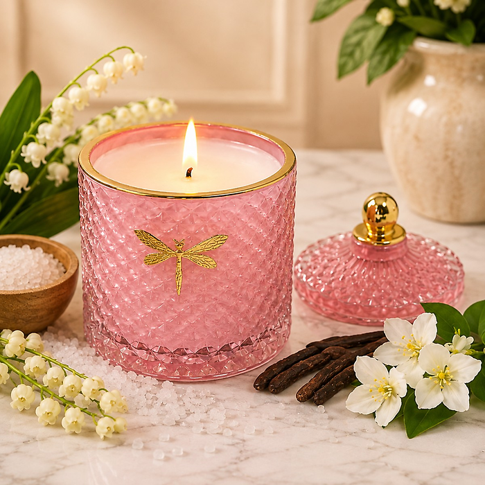 Dragonfly Bella Candle, Sea Salt Orchid