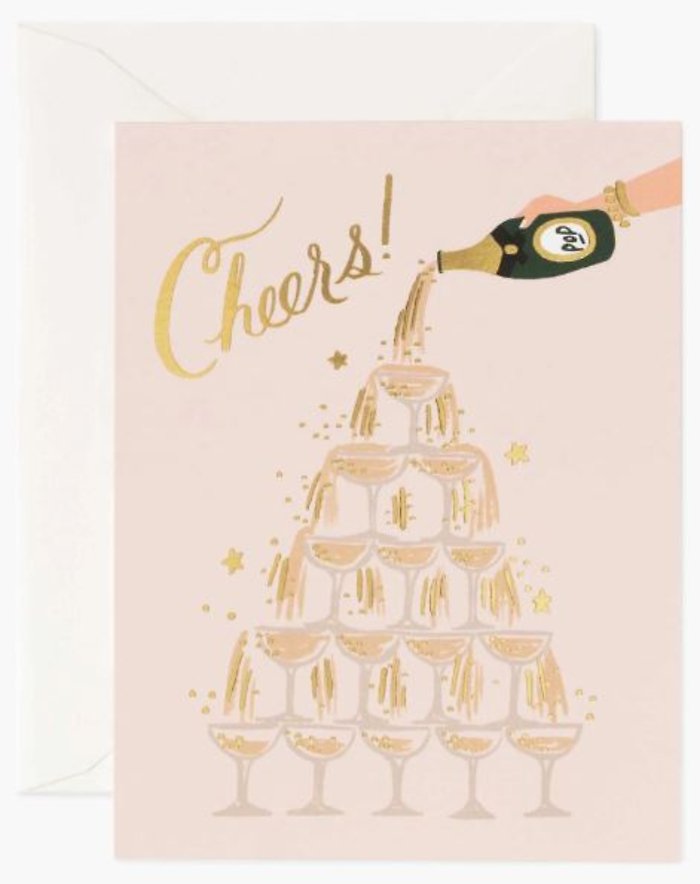 Champagne Tower Cheers Card