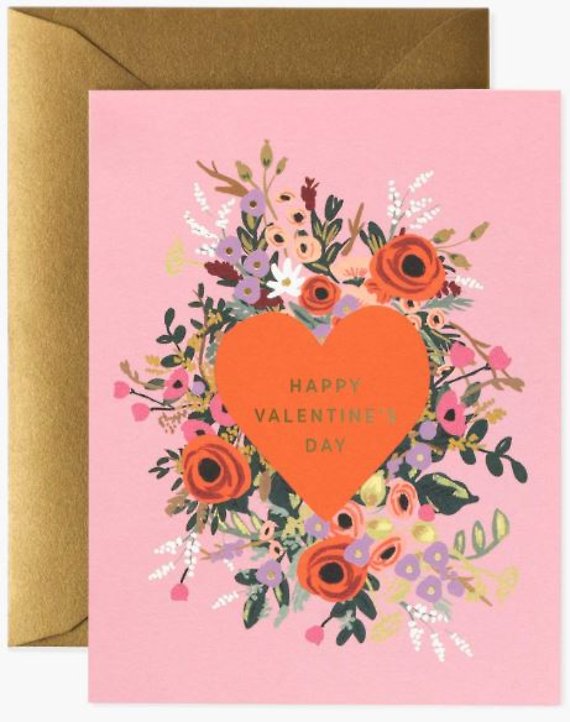 Blooming Heart Valentine Card