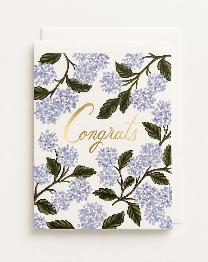 Hydrangea Congrats Card