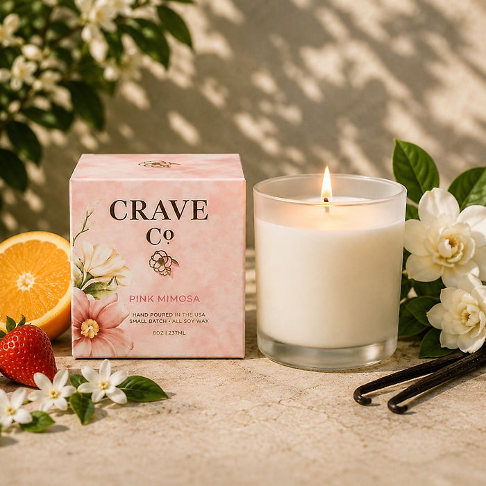 Crave Co. Pink Mimosa Candle