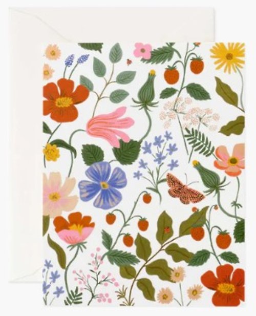 Strawberry Fields Cream Card