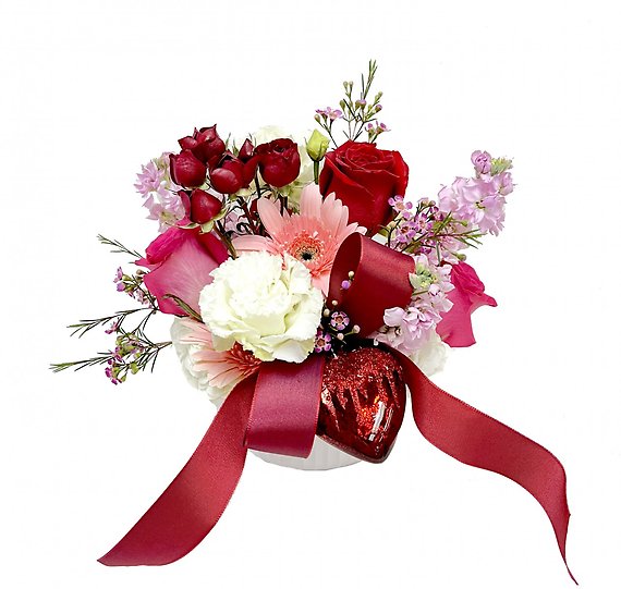 Blushing Hearts Bouquet