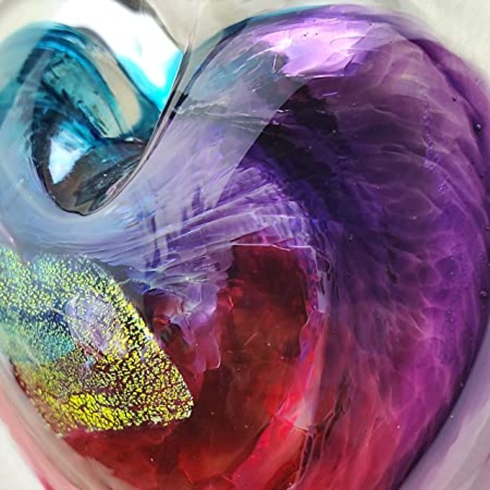 3\" Glass Hanging Heart by Luke Adams