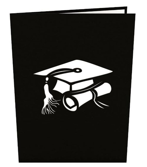 Graduation Hats Black LovePop Card
