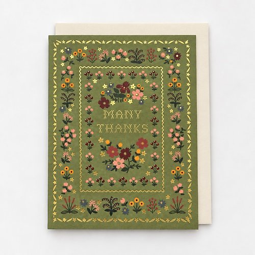 Cross-Stitched Thank You Card
