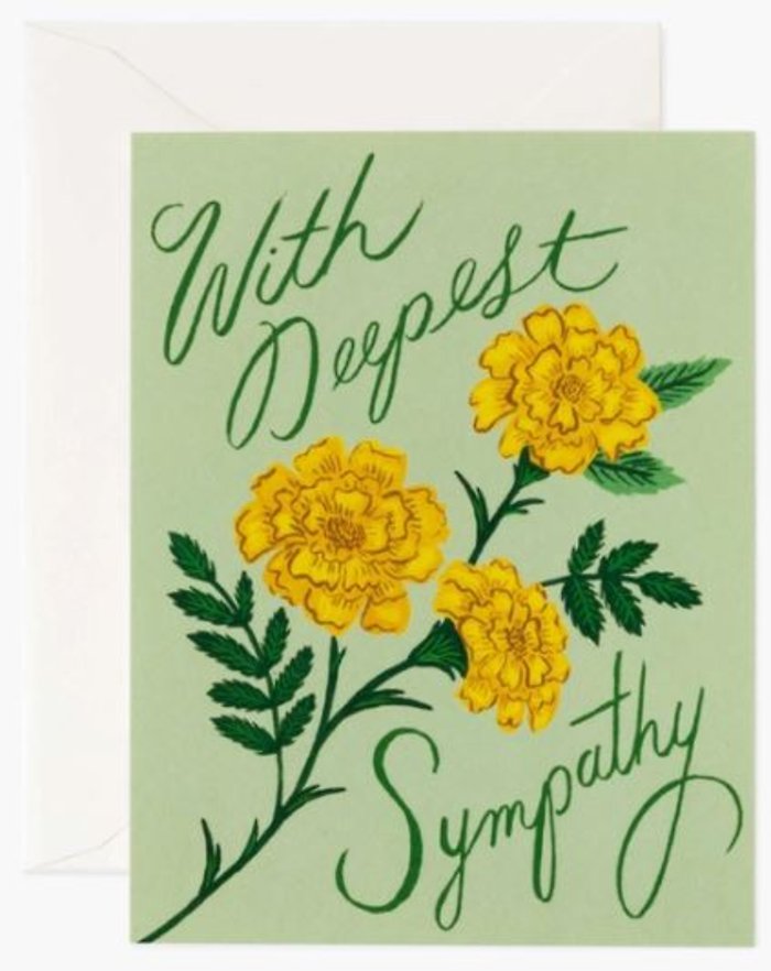 Marigold Sympathy Card