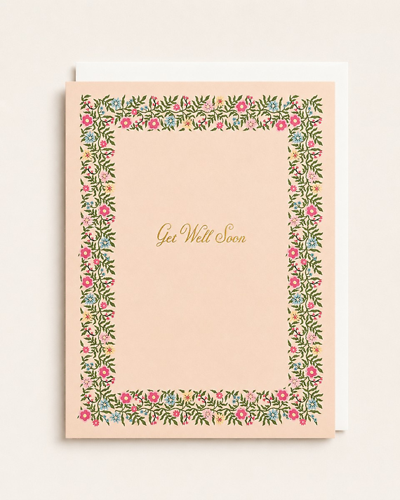 Delicate Blooms Get Well Card