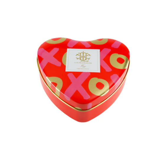Rose Heart Tin Candle