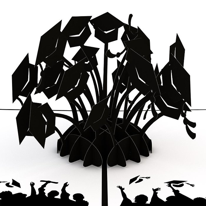 Graduation Hats Black LovePop Card