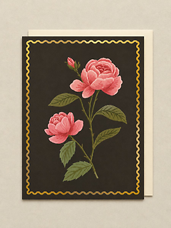 Noir Bloom Greeting Card
