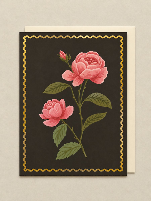 Noir Bloom Greeting Card