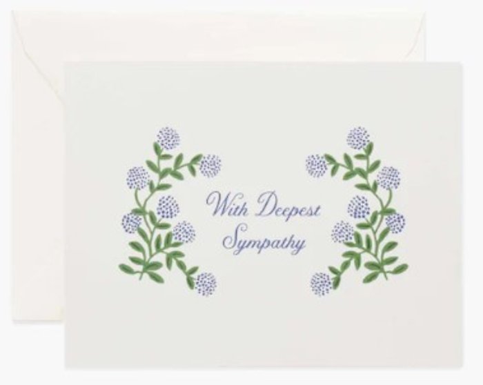Hydrangea Sympathy Card