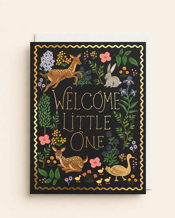 Enchanted Woodland Baby Card