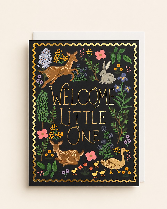 Enchanted Woodland Baby Card