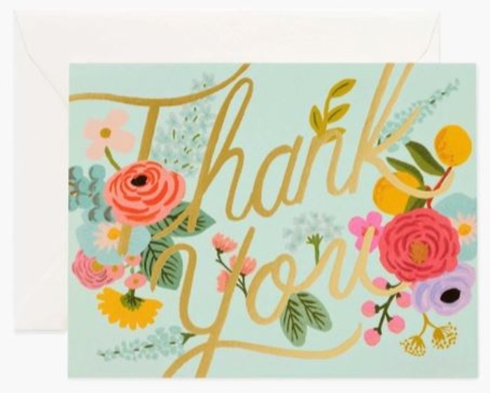 Mint Garden Thank You Card