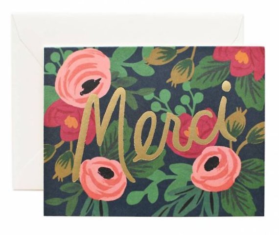 Rosa Merci Card