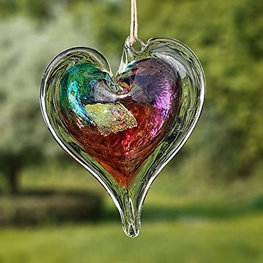 3\" Glass Hanging Heart by Luke Adams
