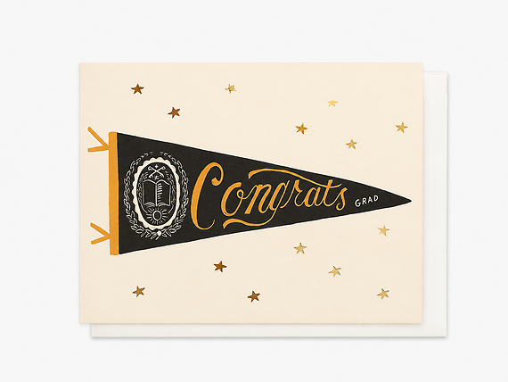 Vintage Varsity Graduation Card
