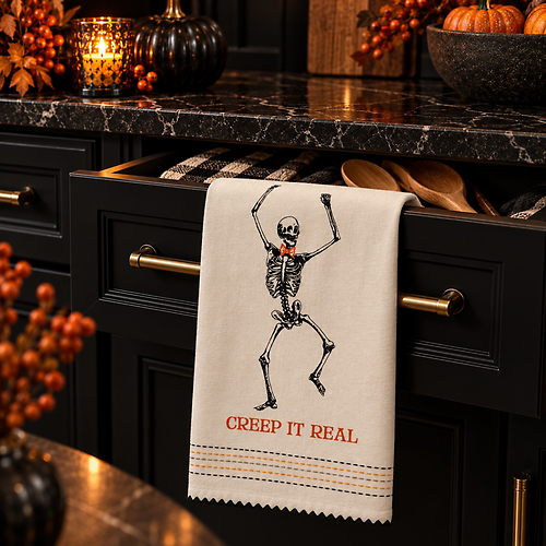 Creep It Real Halloween Kitchen Towel